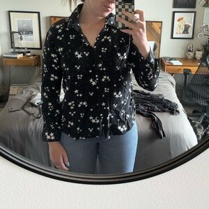 Sincerely Jules black and white star blouse